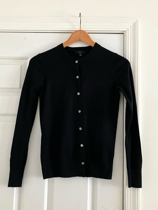 J. Crew Sweaters - J. Crew Black Button Up Preppy Minimalist Ribbed Cotton cardigan-Size XS